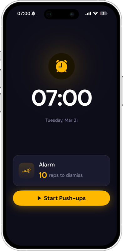 RampIt alarm screen